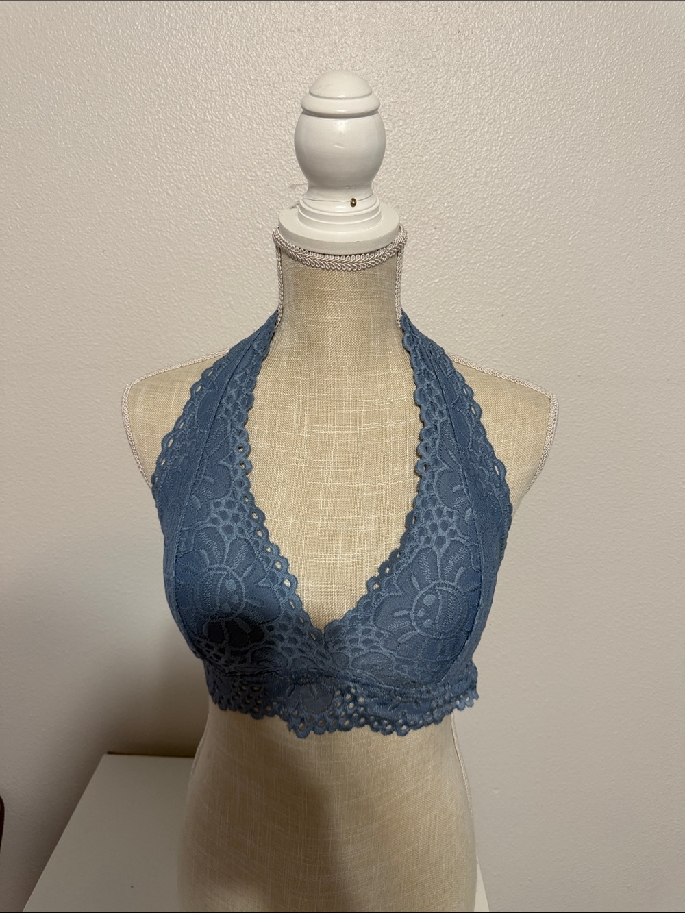 Aeropostale Blue Lace Halter Bralette